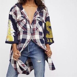 Free People Maddox Plaid Tunic
